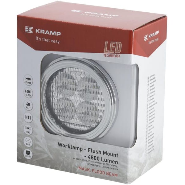 Lampa robocza LED, okrągła 40W 4800lm 10/30V LA10428 | Exvi