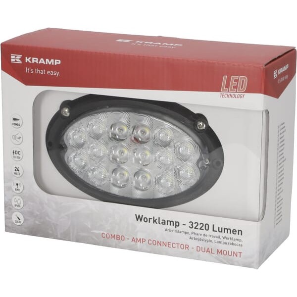 Lampa robocza LED, owalna 24W 3220lm 16 LED LA10430 | Exvi