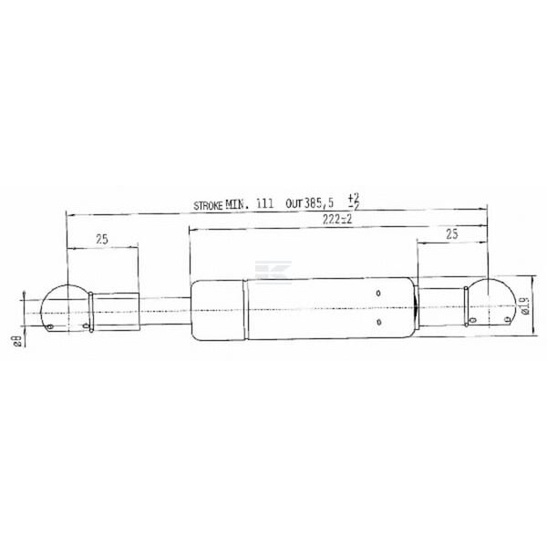 Sprężyna gazowa L385.5 mm 570N Stabilus CA709158 | Exvi