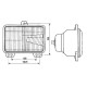 Element optyczny reflektora, prostokątny 05569000 | Exvi
