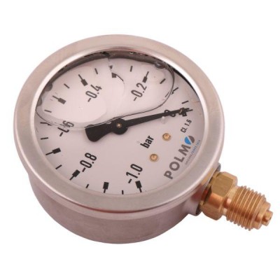 Wakuometr glicerynowy M63 (-1 do 0 bar) WG63DM14P | Exvi