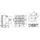 Reflektor halogenowy, kwadratowy, 12/24V 05161000 | Exvi