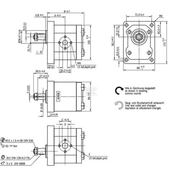 Pompa zębata AZPF-10-022LHO30MB Bosch 0510725331 | Exvi