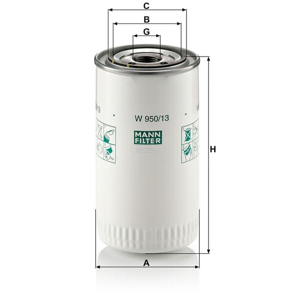 Filtr oleju W95013 | Exvi