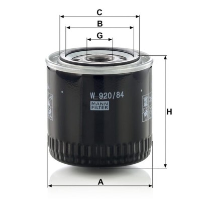 Filtr oleju W92084 | Exvi