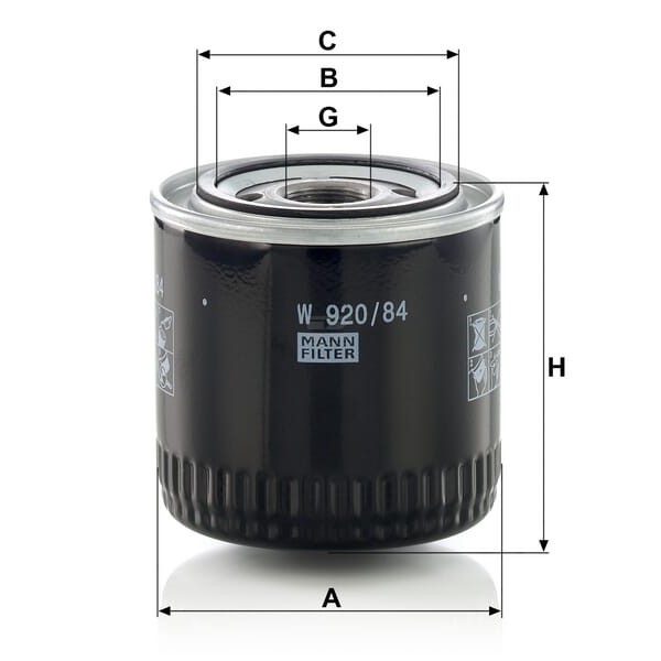 Filtr oleju W92084 | Exvi