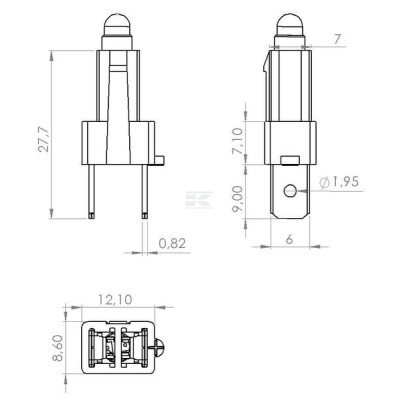 Oprawka żarówki z żarówką 12V SW10034KR | Exvi
