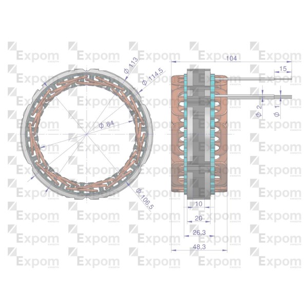 Stojan alternatora MF3 Nowy Typ EXPOM EX2410203EX | Exvi