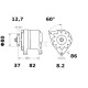 Alternator 12V65A IA0470 | Exvi