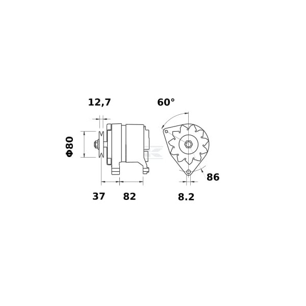 Alternator 12V65A IA0470 | Exvi