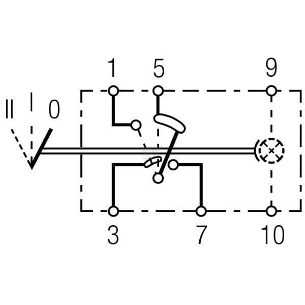 Przełącznik kołyskowy, II+I-0, 6-pin 6RH004570261 | Exvi