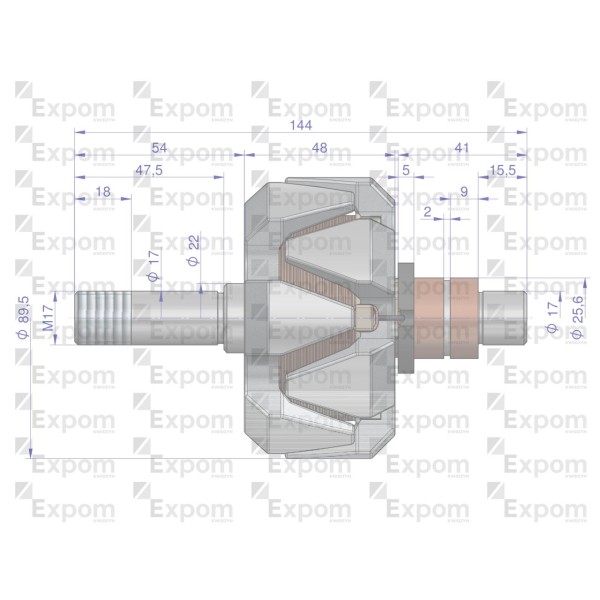 Wirnik alternatora AX230000 AX260000EX AX230002EX | Exvi