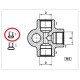 Adapter M10x1 stożek uszczelniający (typ F) 9910008 | Exvi