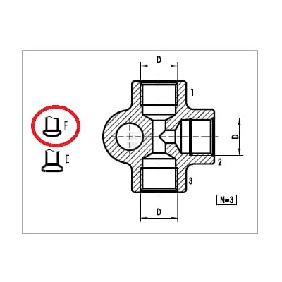 Adapter M10x1 stożek uszczelniający (typ F) 9910008 | Exvi