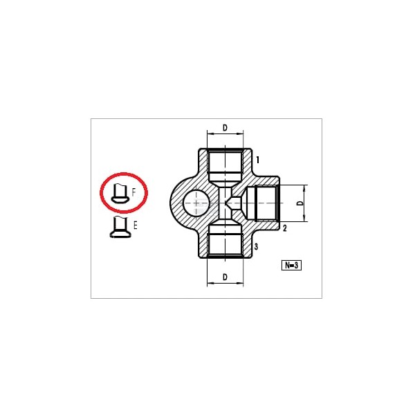 Adapter M10x1 stożek uszczelniający (typ F) 9910008 | Exvi