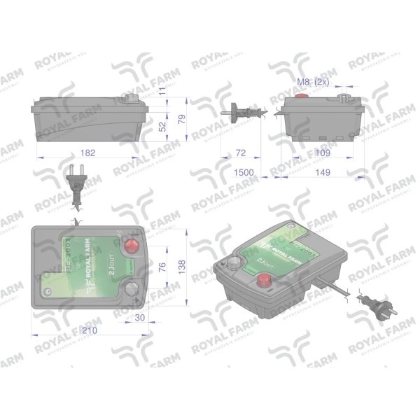 Elektryzator 2J sieciowy RF-2001 ROYAL RF-10022001 | Exvi