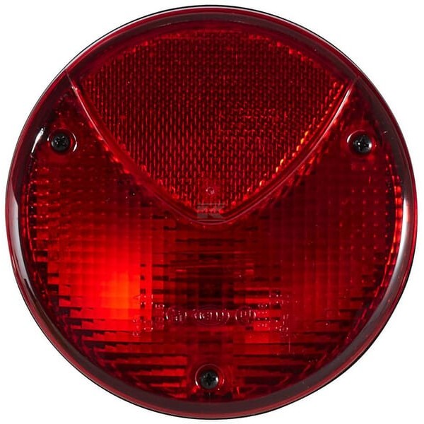 Lampa stop, okrągła 12/24V czerwona 2TA964169061 | Exvi