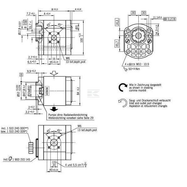 Pompa zębata AZPF-12-019LNT20MB Bosch 0510615321 | Exvi