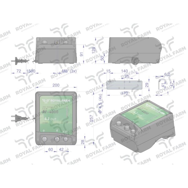 Elektryzator 4J sieciowy RF-4000 ROYAL RF-10034000 | Exvi