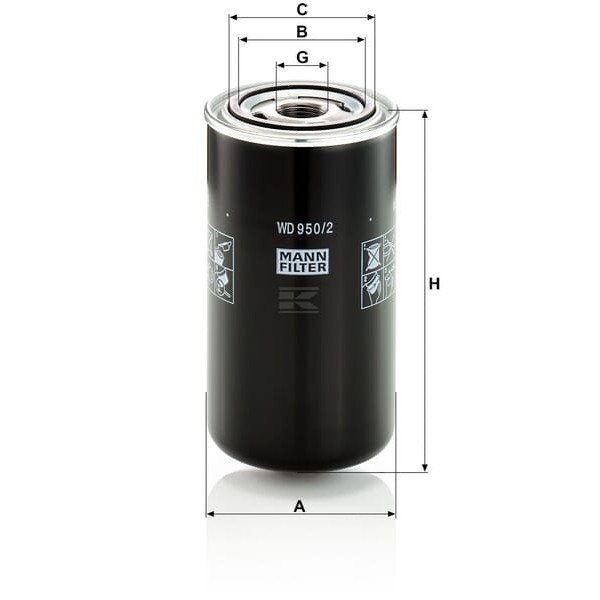 Filtr hydrauliczny Mann&Hummel WD9502 | Exvi