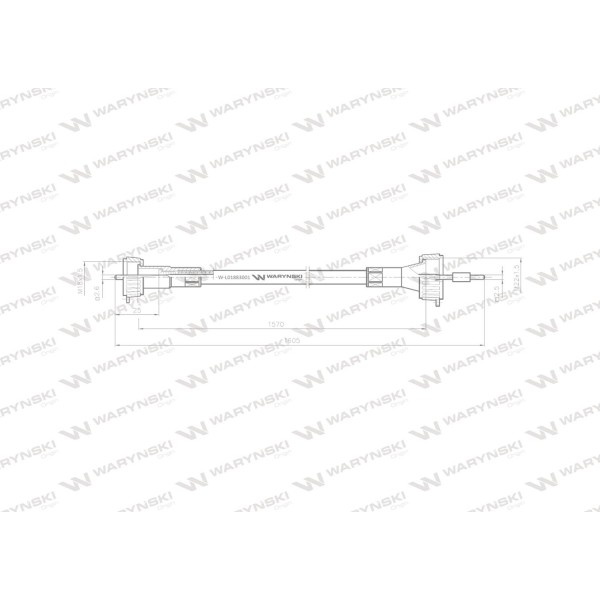 Linka - Licznika MTG (motogodzin) L-1570mm L01883001 | Exvi