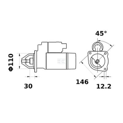 Rozrusznik z reduktorem 12V 4.2kW Z-9 CW Mahle IS1434 | Exvi