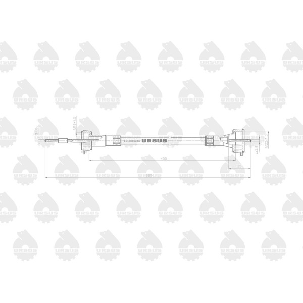 Linka - Licznika MTG (motogodzin) L-680mm L01886608U | Exvi