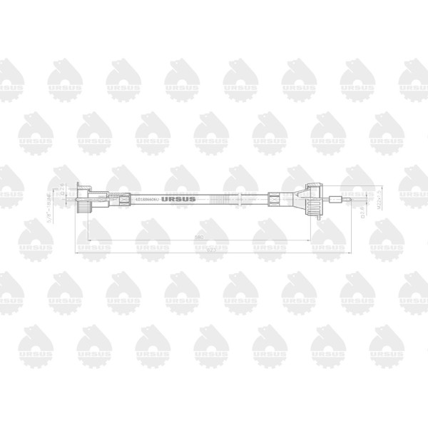 Linka - Licznika MTG (motogodzin) L-580mm L01886606U | Exvi