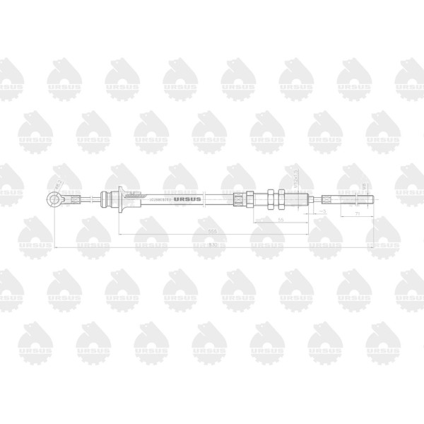 Linka - Hamulec L-830mm C-330M ORYGINAŁ L02880101U | Exvi