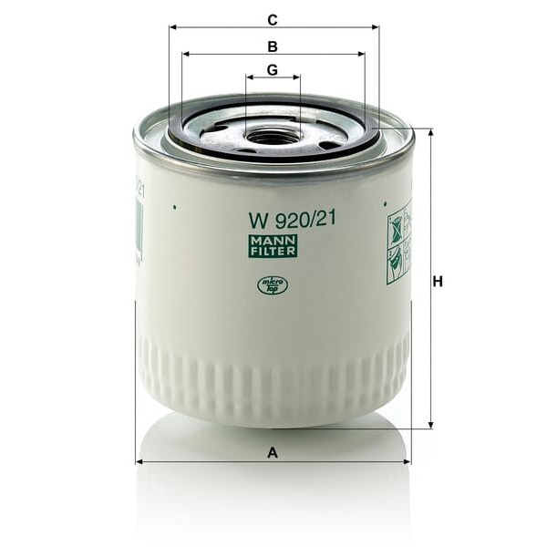 Filtr oleju W92021 | Exvi