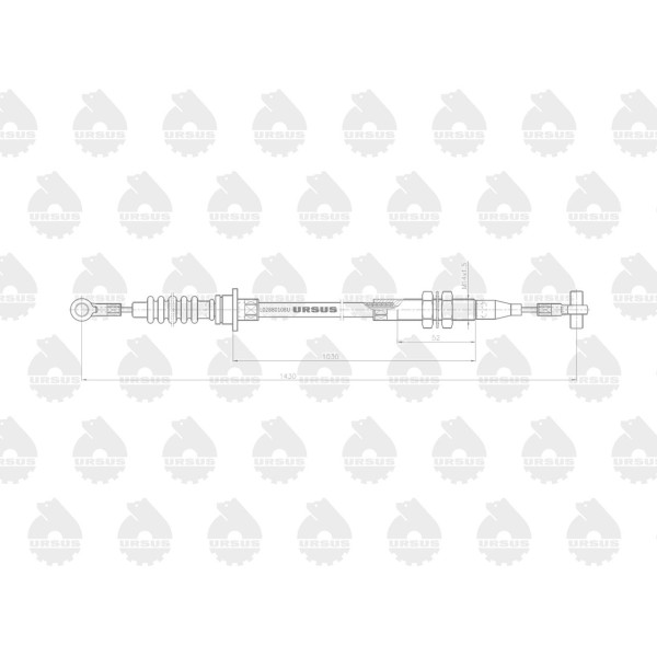Linka - Hamulec L-1430mm 3714536M1 MF L02880108U | Exvi