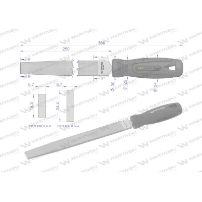 Pilnik płaski 250 mm Waryński WMF003 | Exvi