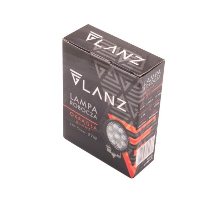 Lampa robocza okrągła 27W 9 LED GLANZ L0076G | Exvi