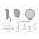 Lampa robocza okrągła 27W 9 LED GLANZ L0076G | Exvi