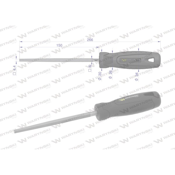 Pilnik kwadratowy 150 mm Waryński WMF010 | Exvi
