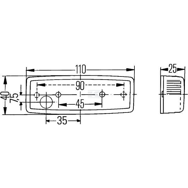 Lampa tylna zespolona 100x40mm 2TM006717047 | Exvi