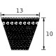 Pas klinowy uzębiony Optibelt, AVX 13x850 AVX13850 | Exvi