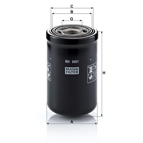 Filtr wymienny oleju WH9451 | Exvi