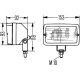 Lampa robocza prostokątna H3 Hella 1GA005060037 | Exvi