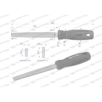 Pilnik płaski 150 mm Waryński WMF001 | Exvi