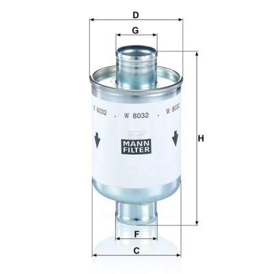 Filtr hydrauliczny W8032 | Exvi
