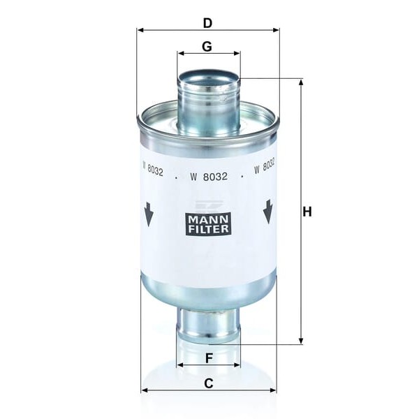 Filtr hydrauliczny W8032 | Exvi