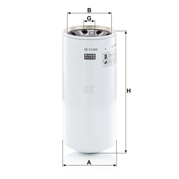 Filtr hydrauliczny WD13006X | Exvi