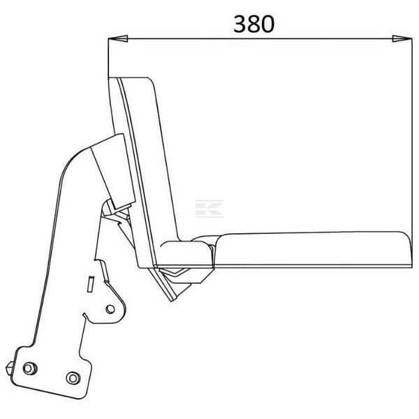Siedzenie pasażera, pasuje do John Deere LVB25717N | Exvi