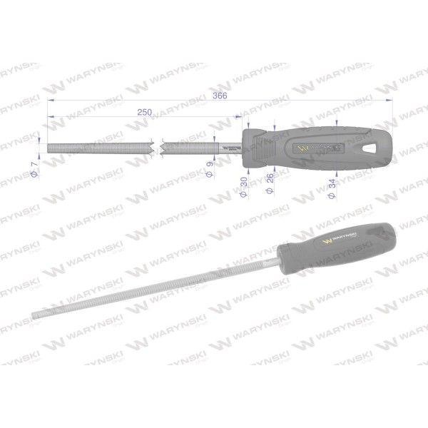 Pilnik okrągły 250 mm Waryński WMF015 | Exvi