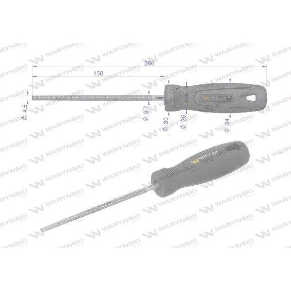 Pilnik okrągły 150 mm Waryński WMF013 | Exvi