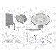 Lampa robocza elipsa 24W 8 LED GLANZ L0109G | Exvi