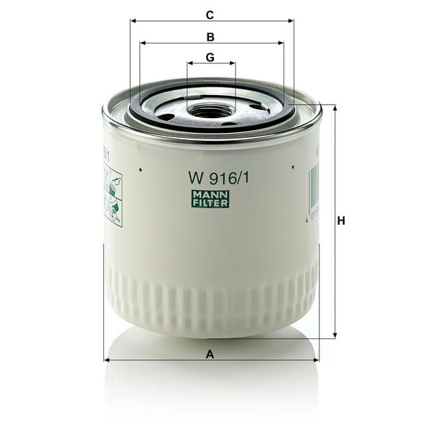 Filtr oleju, M&H W9161 | Exvi