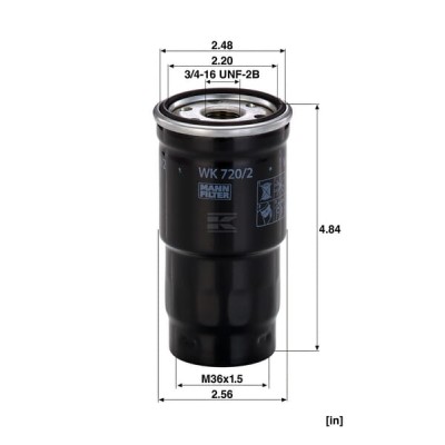 Filtr wymienny paliwa WK7202X | Exvi