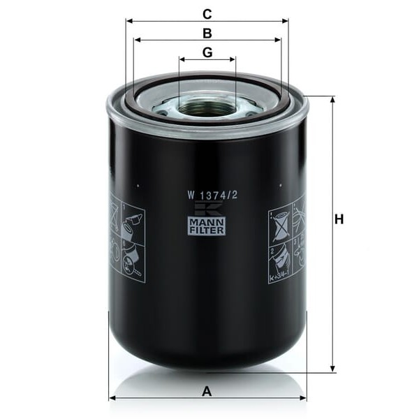 Filtr oleju W13742 | Exvi